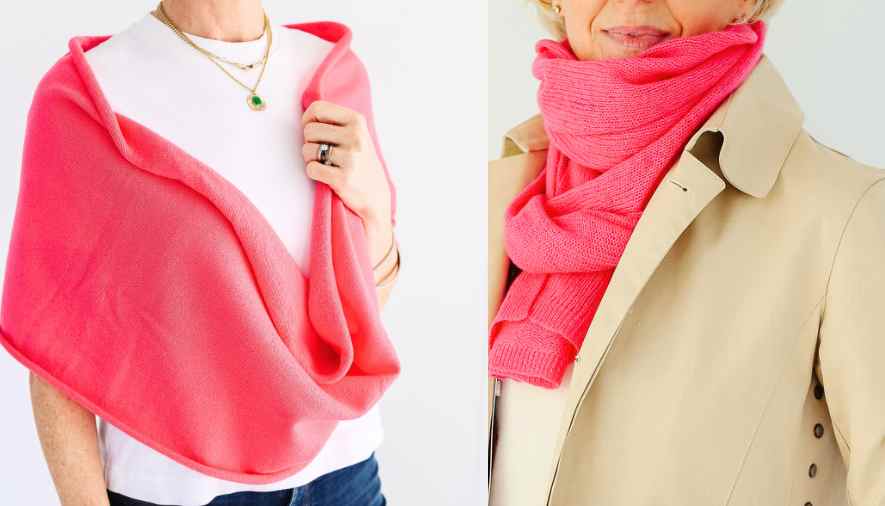 Cashmere Spring Pink Shawl Scarf