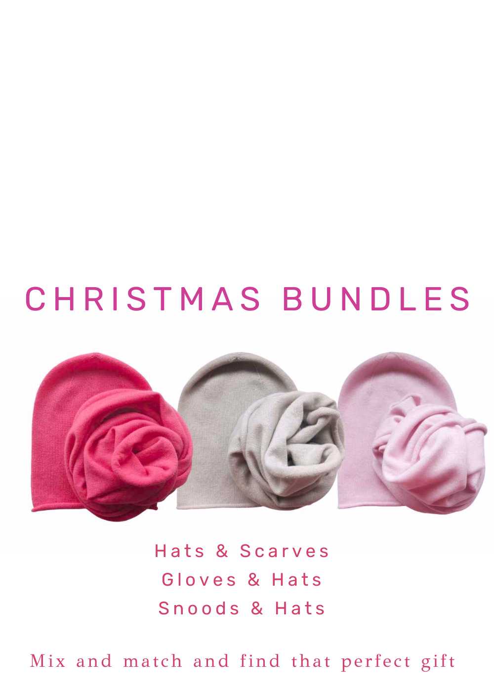 Shop Irish this Christmas with our Cashmere Bundles hats and scarves