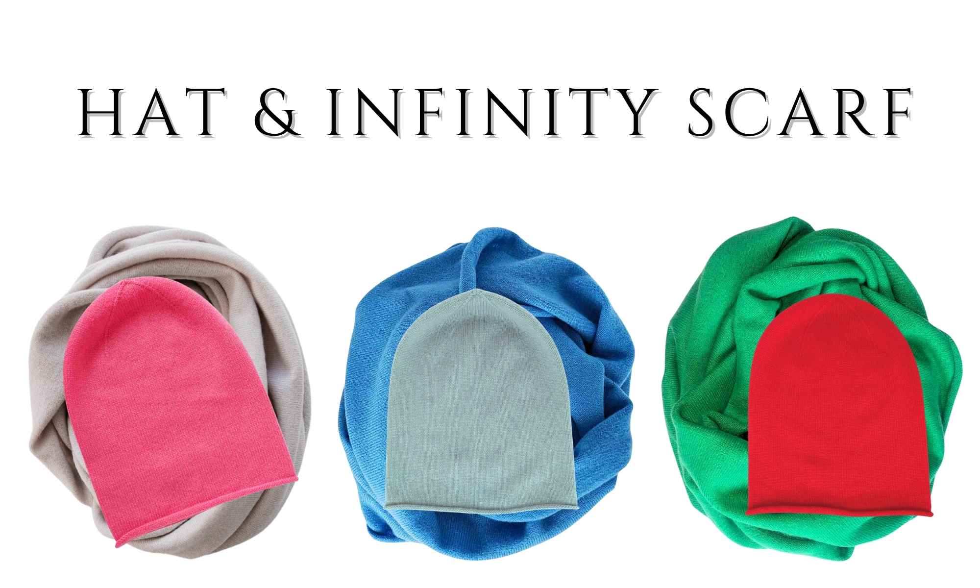 Women’s organic cashmere infinity scarf and gloves gift set by WearWith