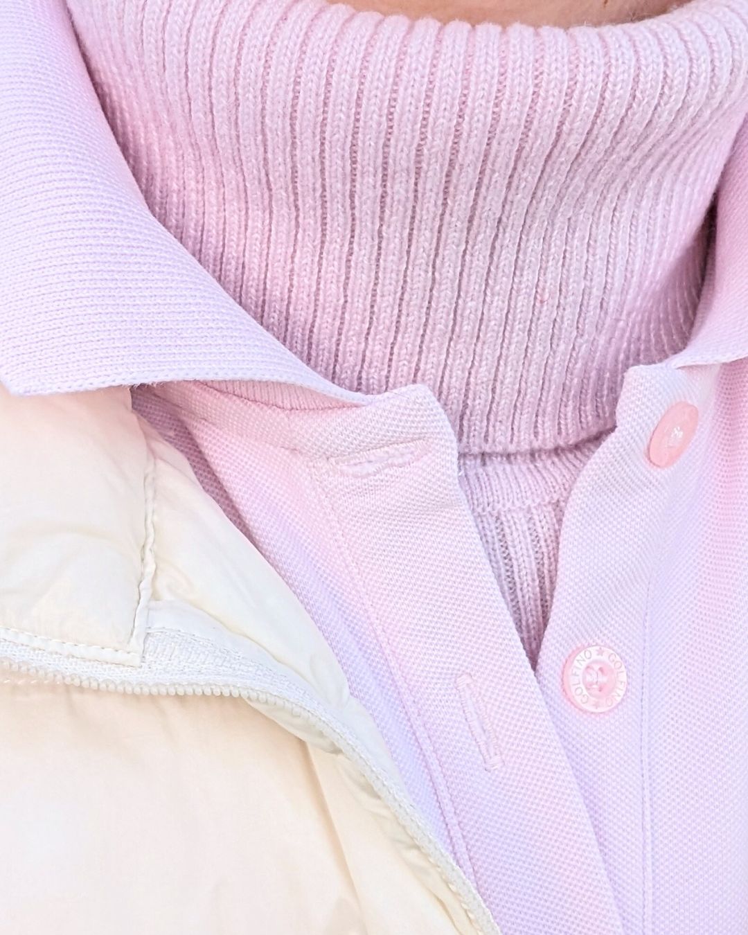 pink cashmere polo rollneck accessory