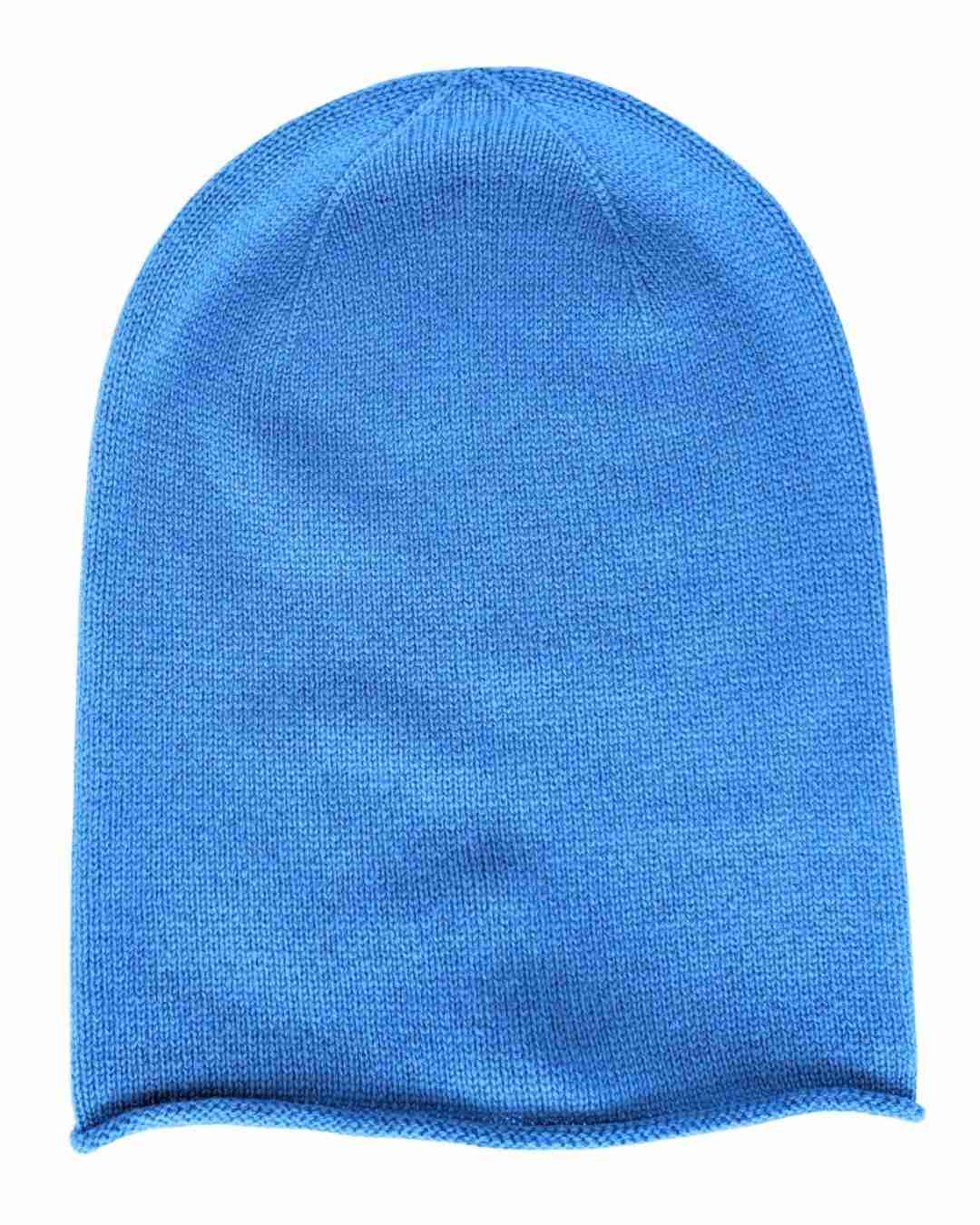 azure-blue cashmere hat