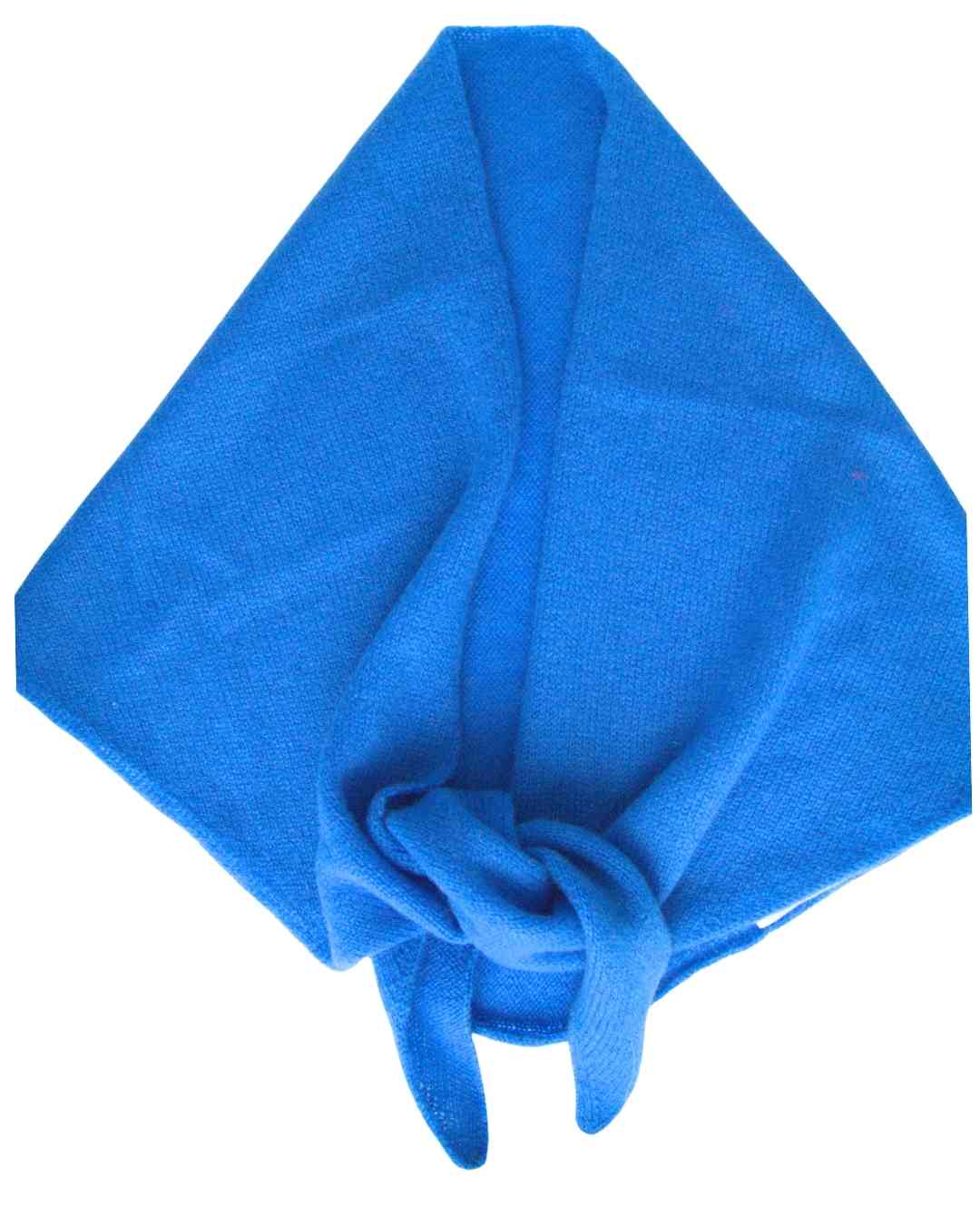 blue pure cashmere triangle scarf for women in ireland