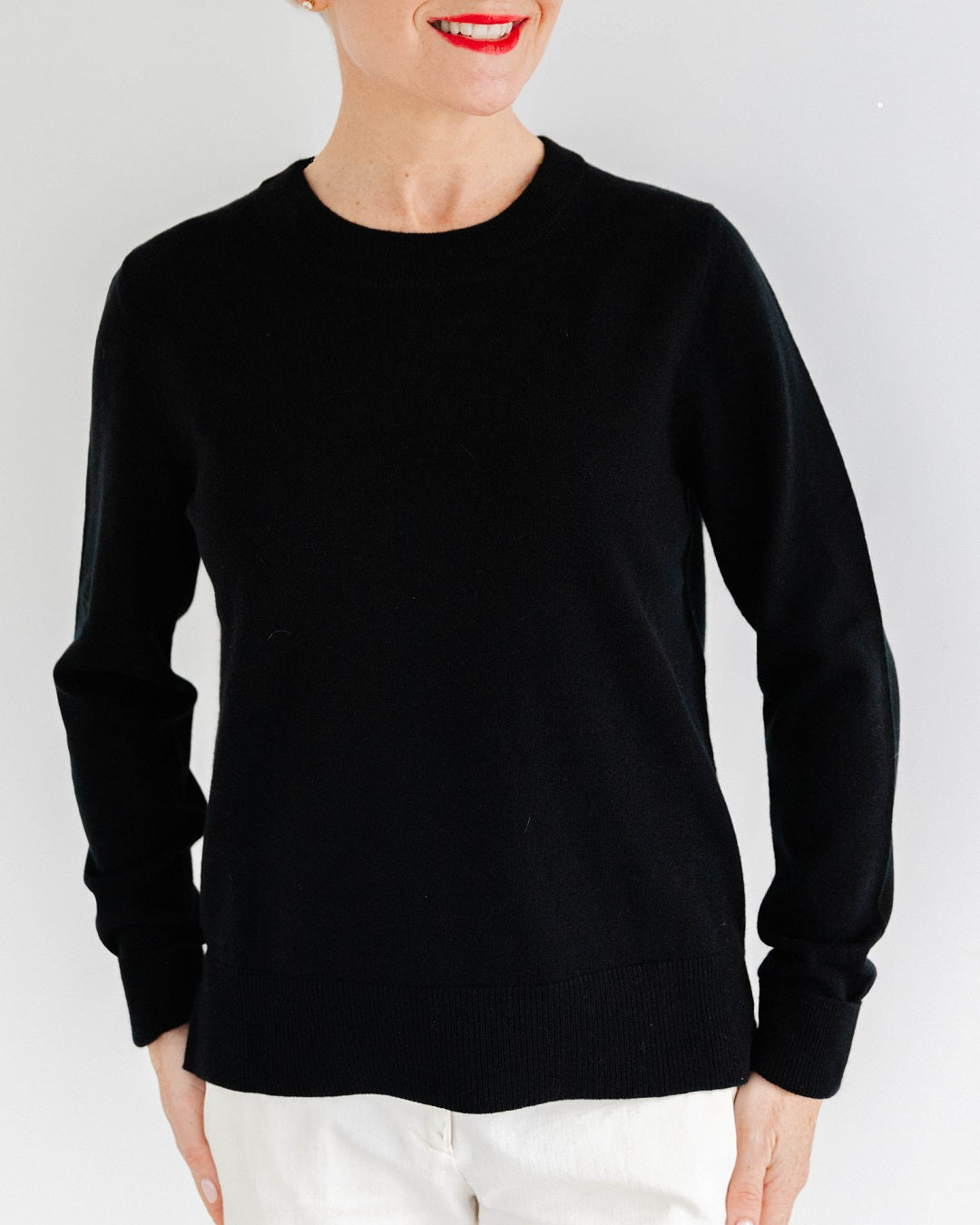 black cashmere jumper