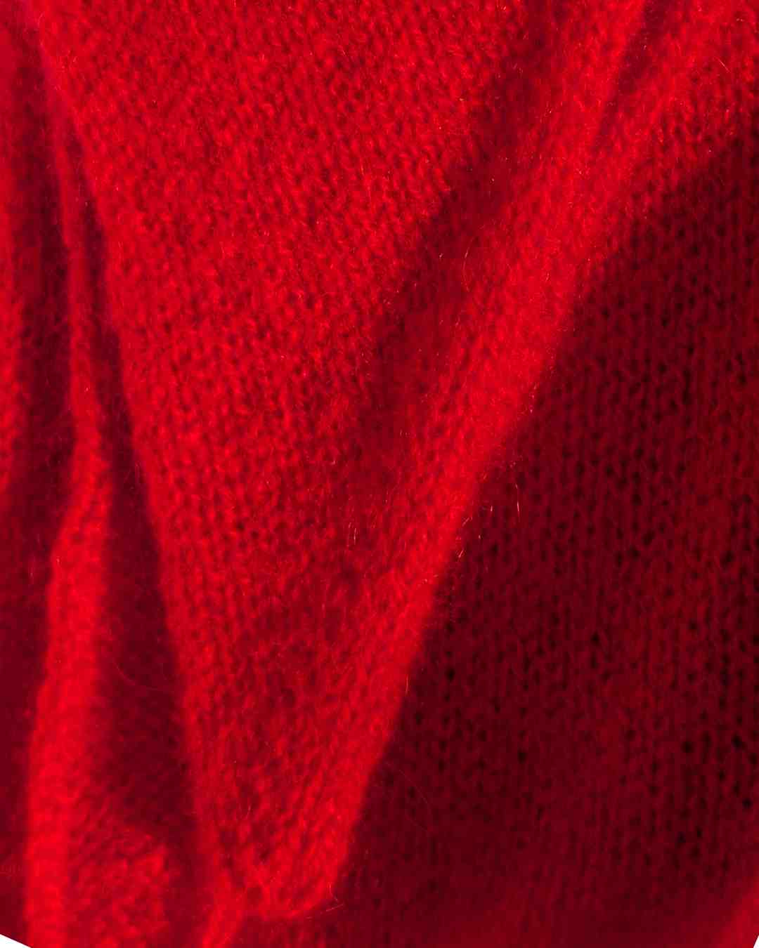 red cashmere bandana details