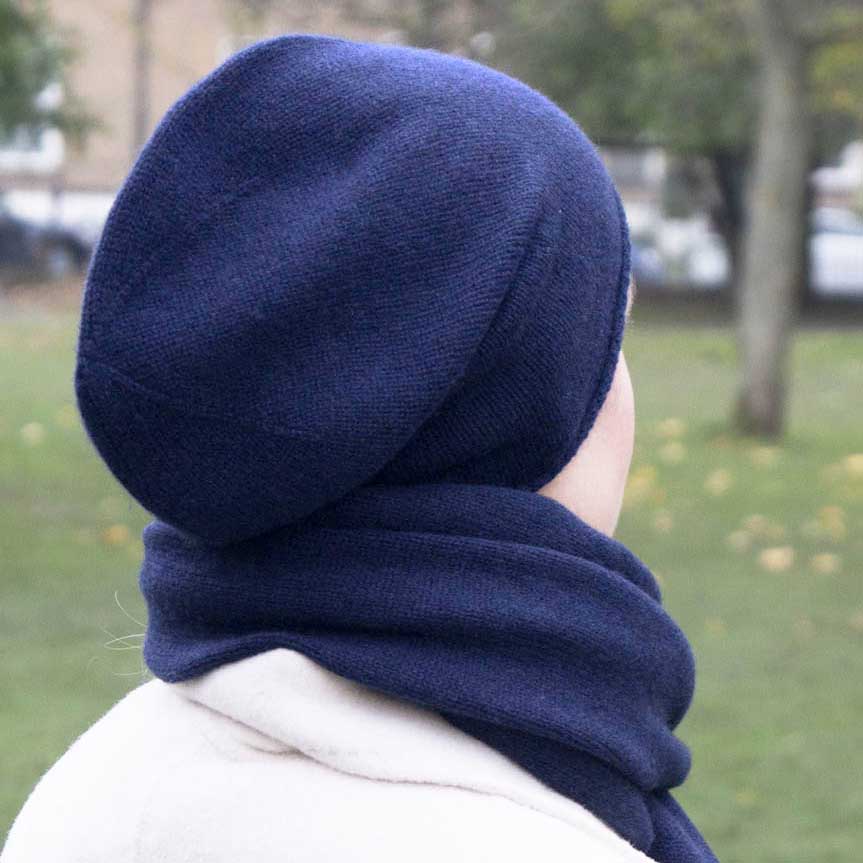 Navy Cashmere Hat | 100% Pure Cashmere Beanie | Designed in Ireland
