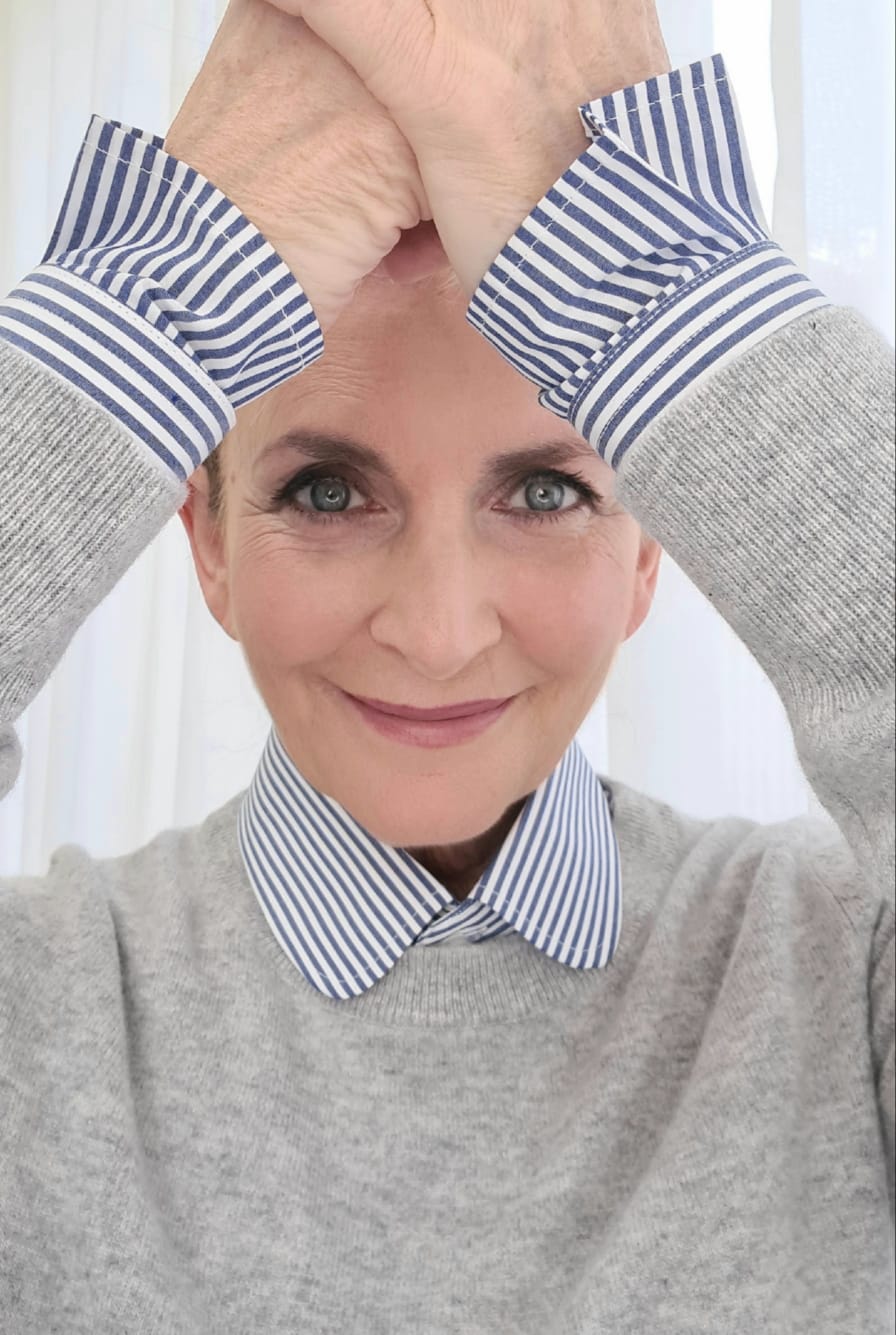 stripe faux shirt cuffs