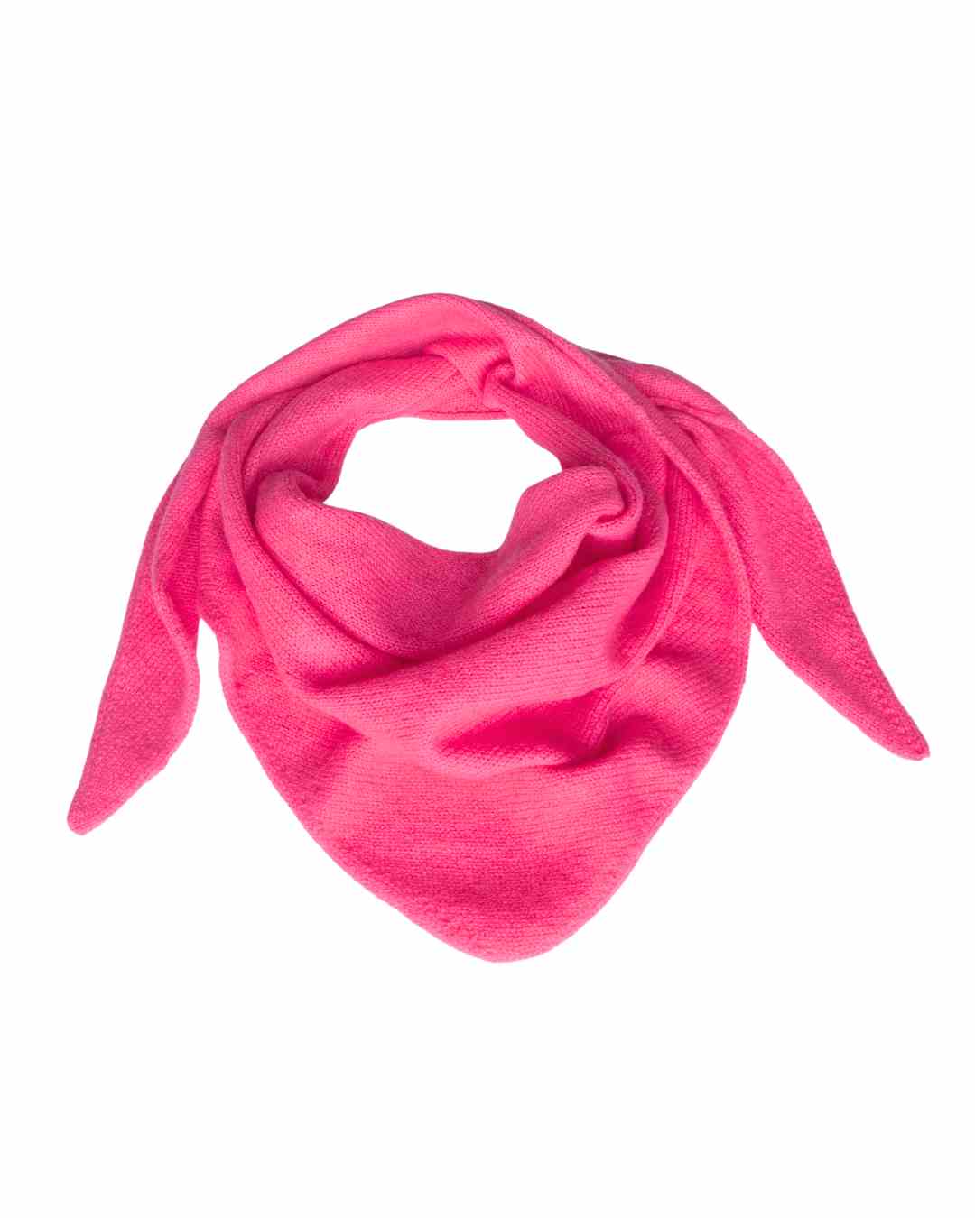 Fuschia pink cashmere triangle neck scarf for spring summer style