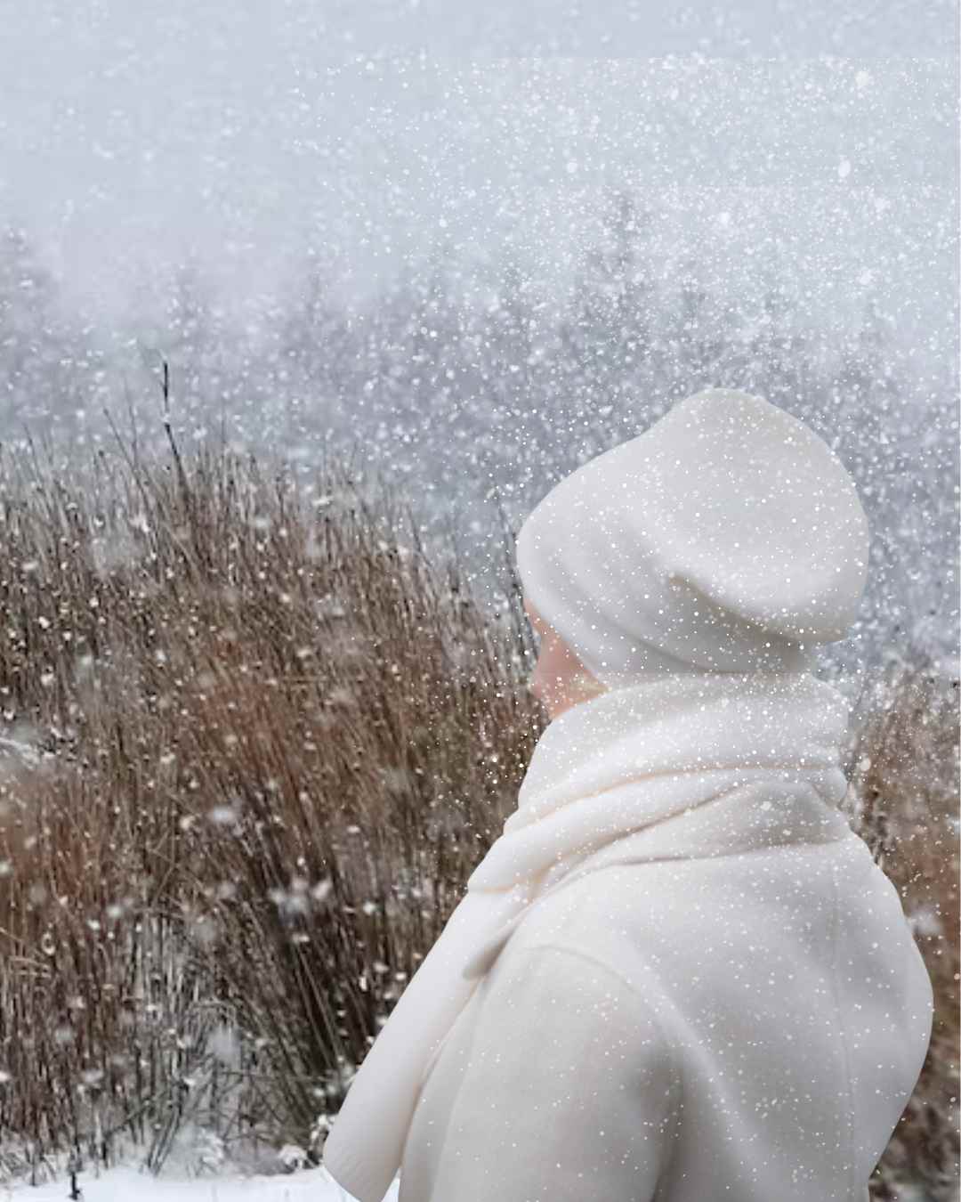 ivory cashmere hat and scarf winter