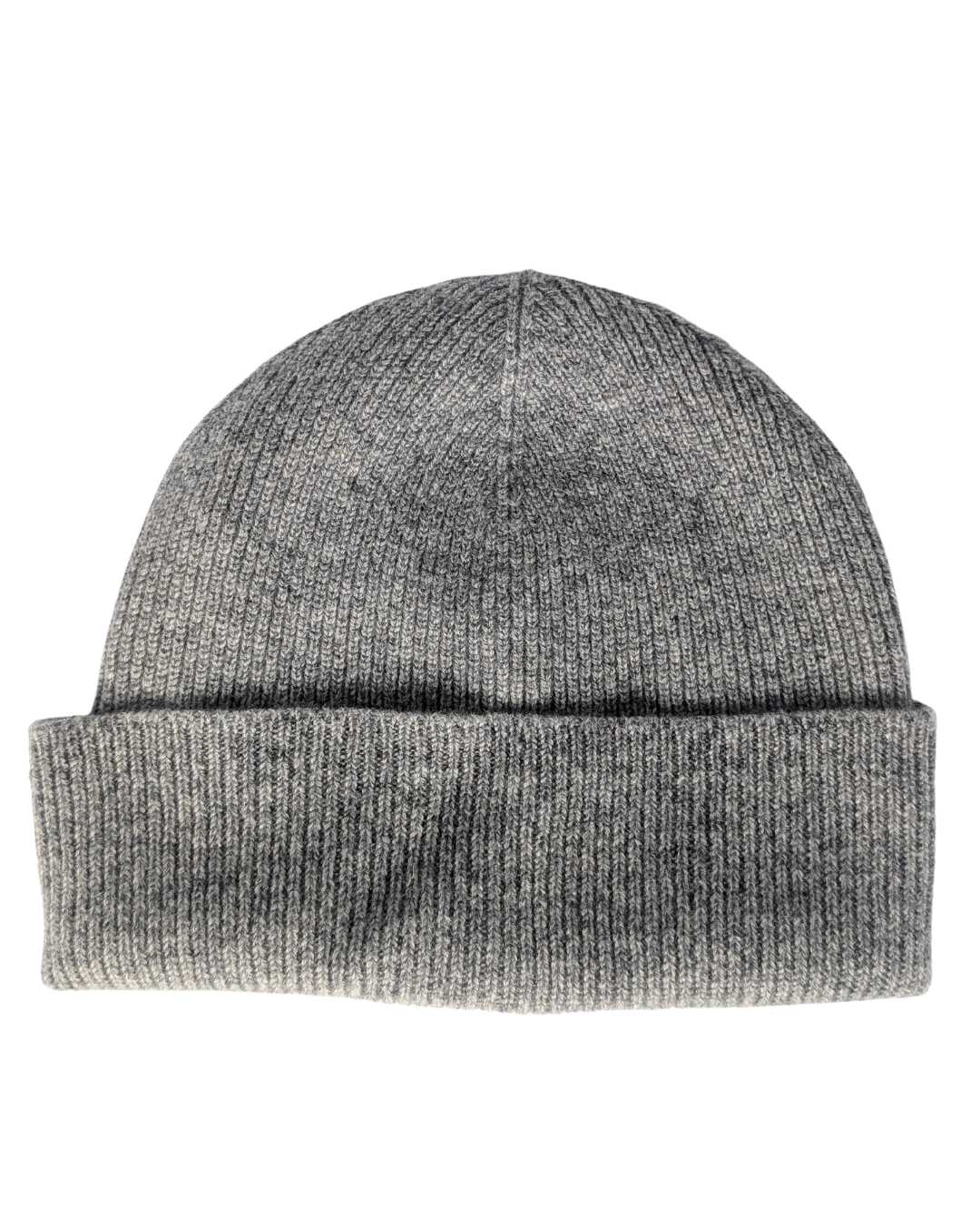 Luxurious ribbed cashmere hat in red, ideal for both men and women.