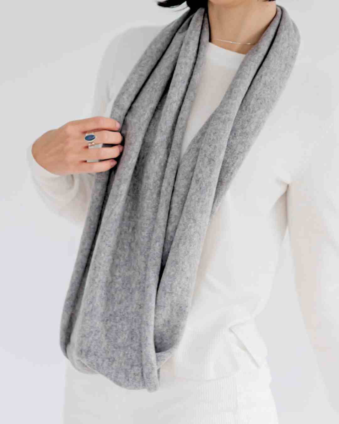 pure cashmere infinity scarf from Mongolia