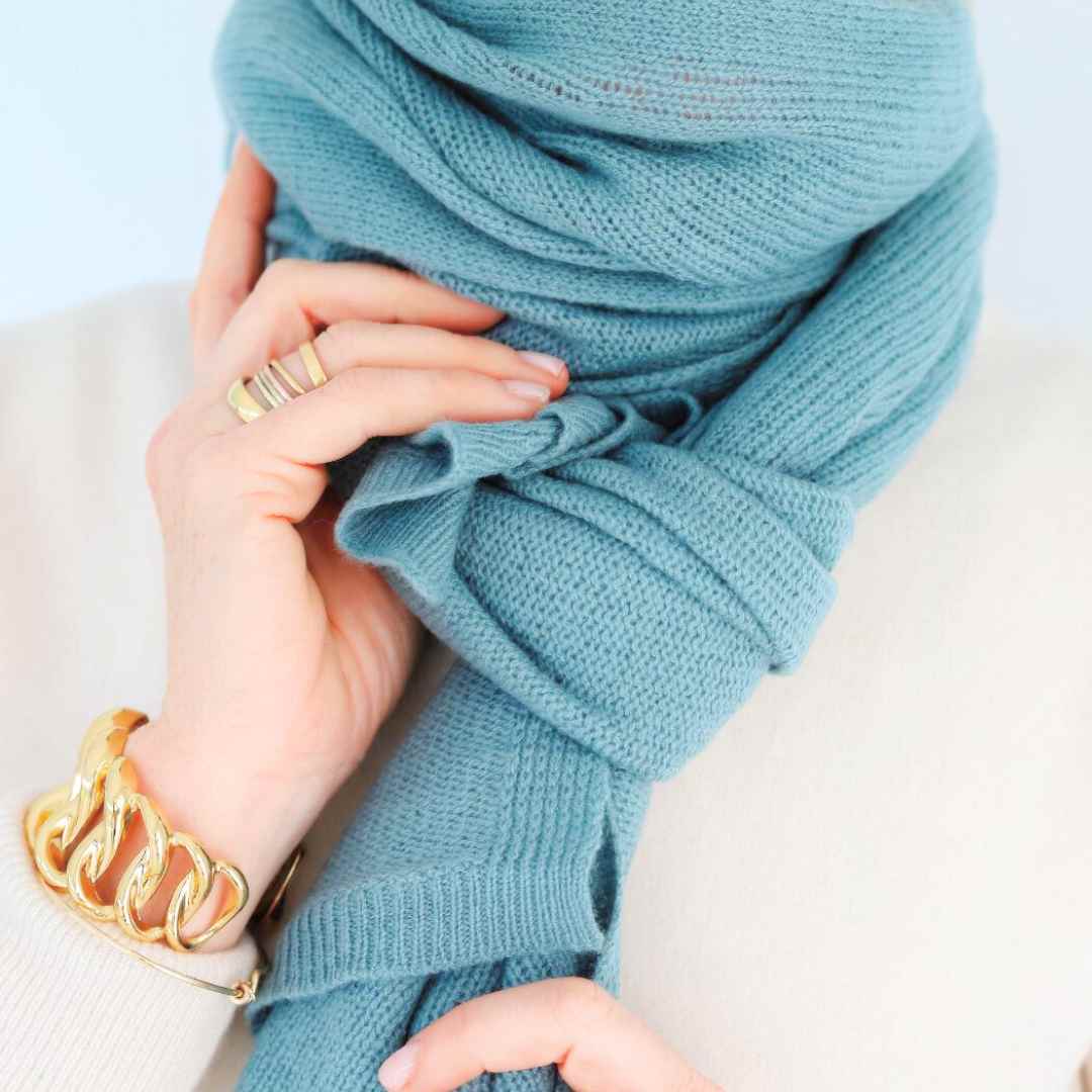 Green Cashmere Scarf Wrap