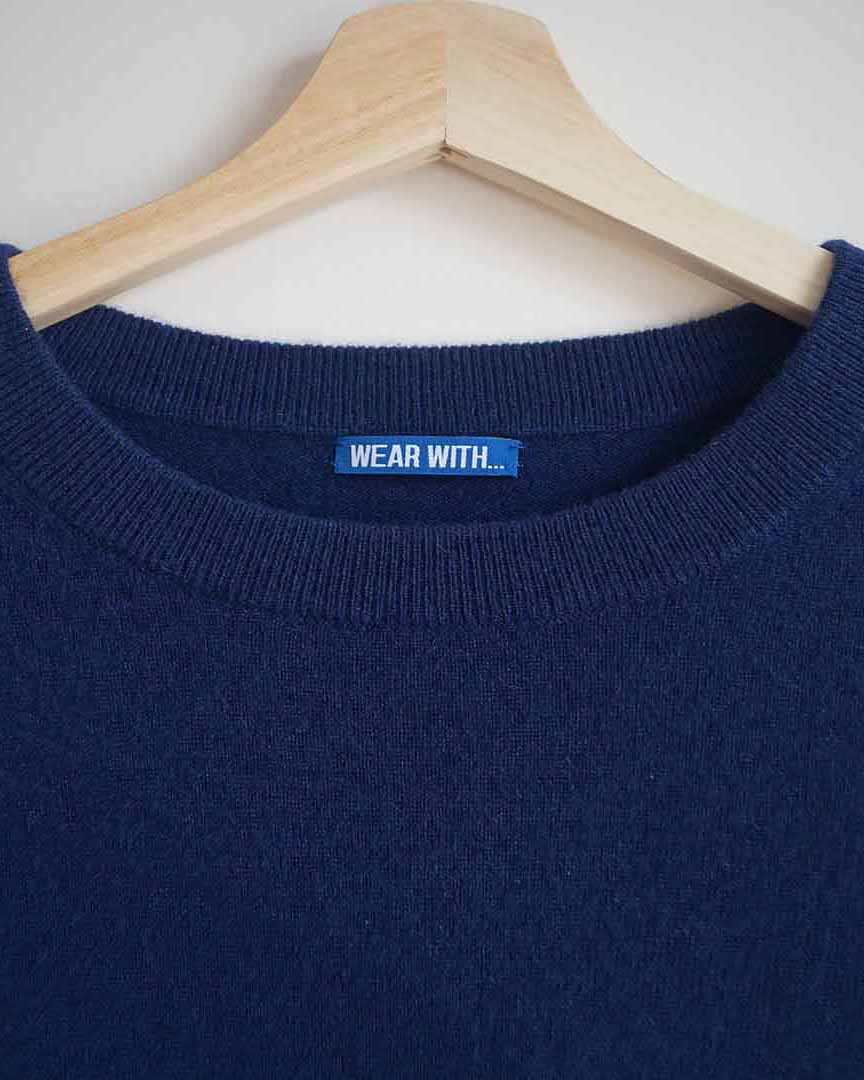 cashmere sweater navy cashmere
