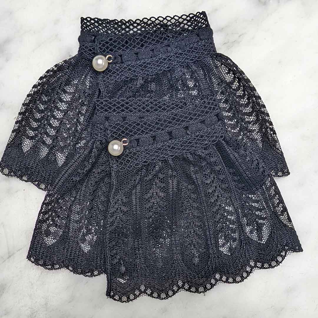 black lace shirt cuffs