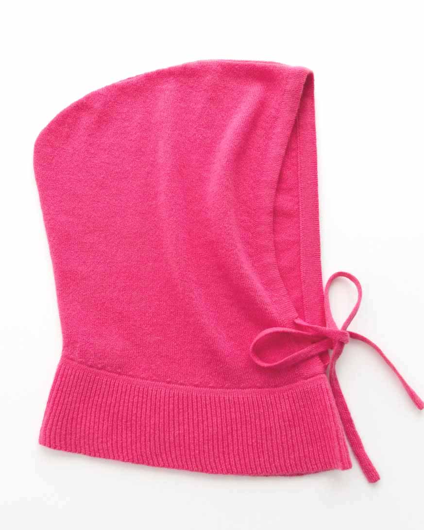 Fuschia Pink Cashmere Hood