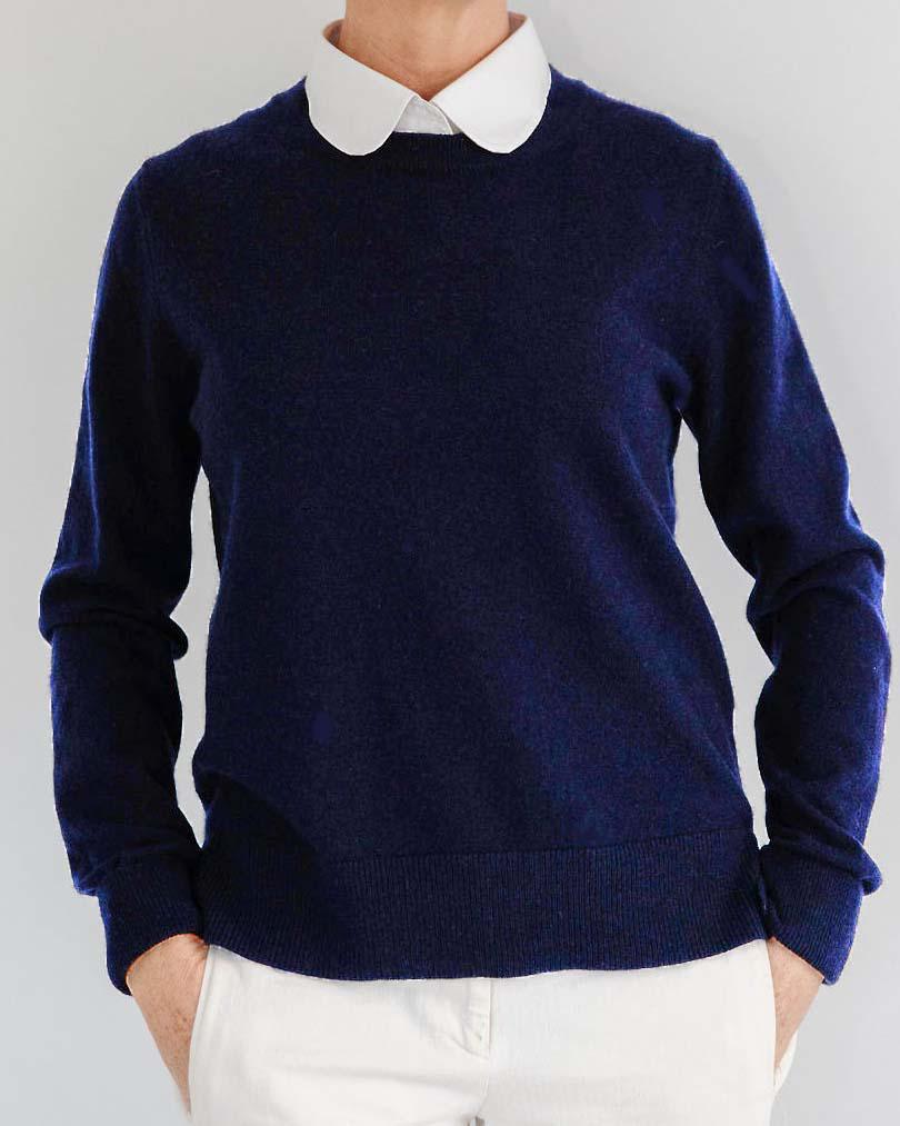 navy cashmere pullover