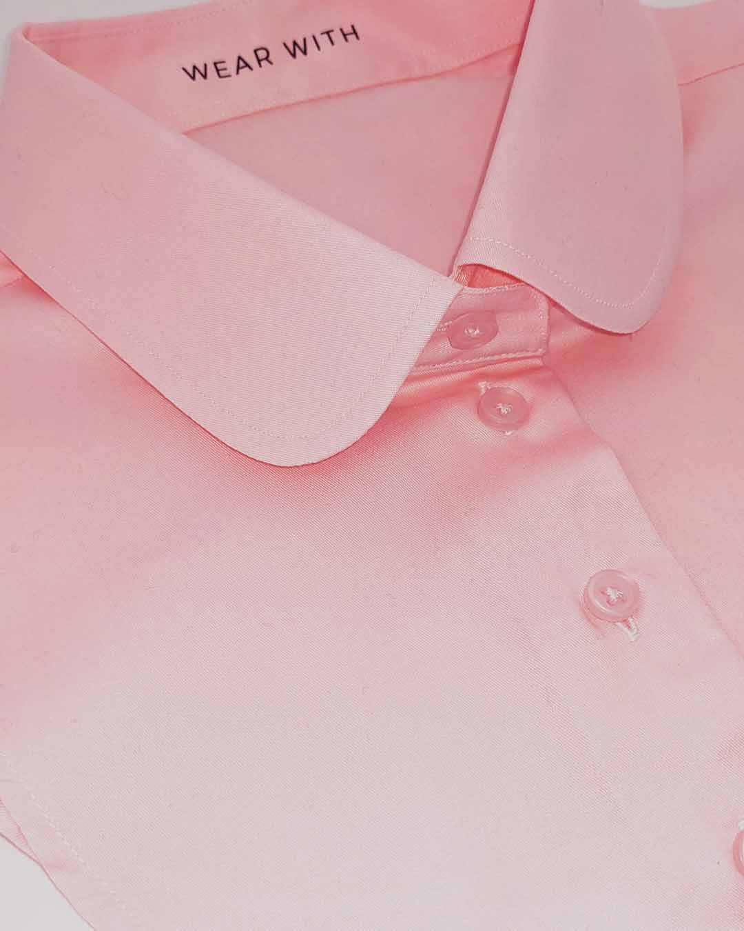 pink fake sotton shirt collar