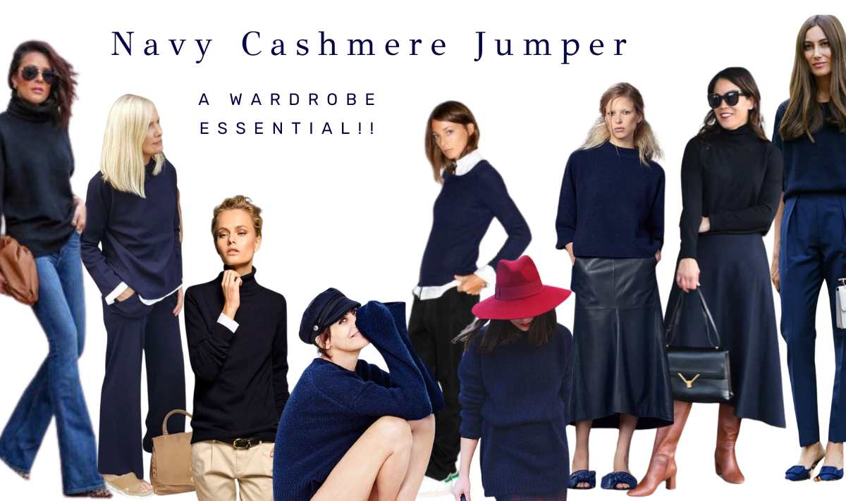 Why a Navy Cashmere Crewneck Jumper is your wardrobe essential