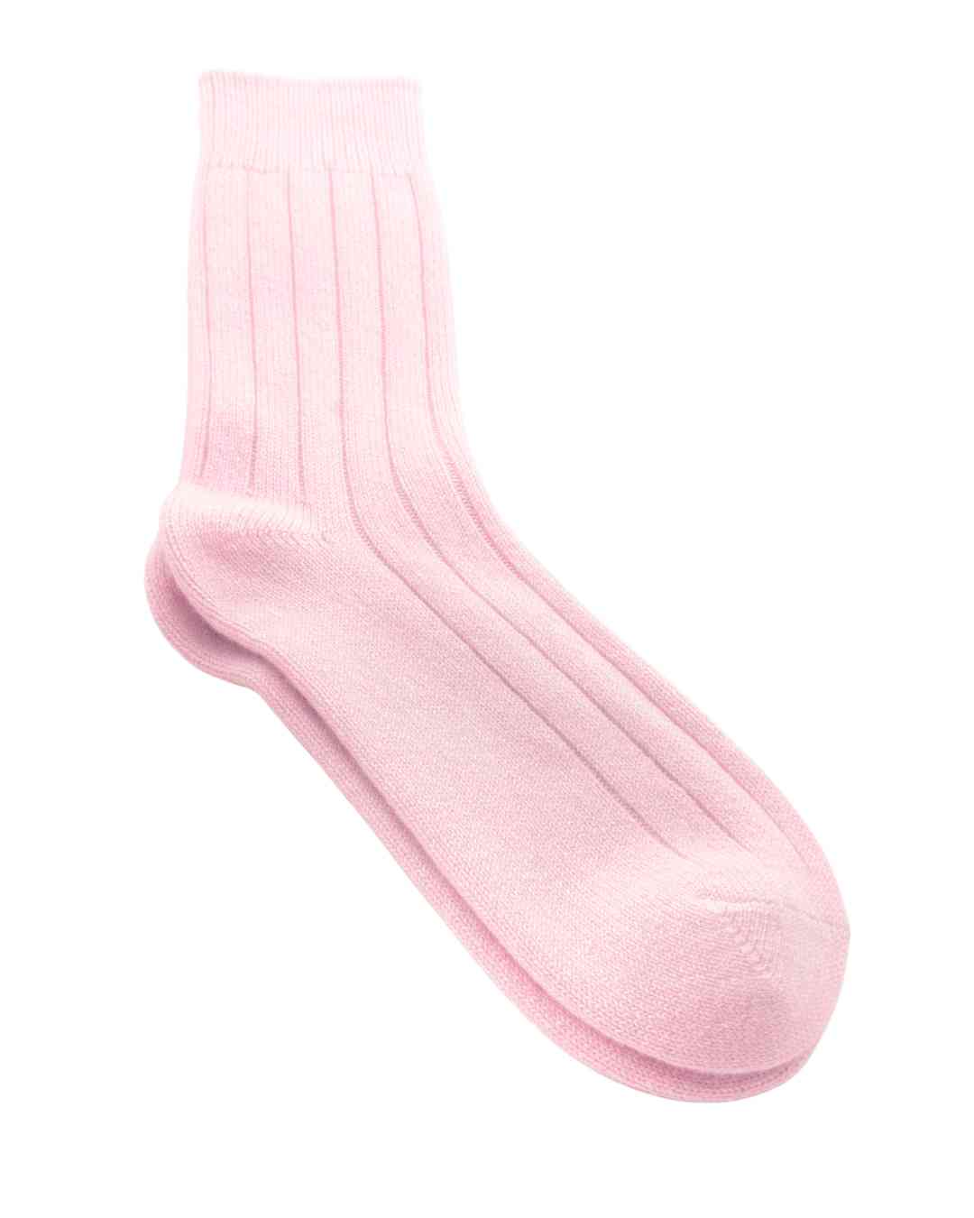 Luxury pink pure cashmere lounge socks for women - WearWith Irish Design