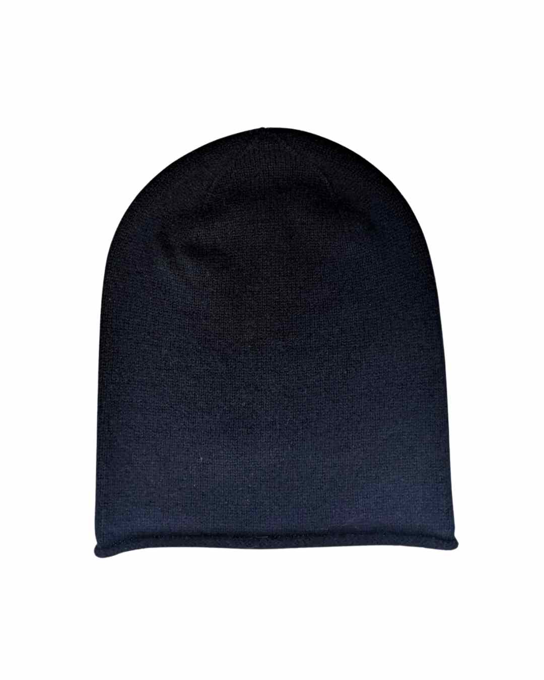 Black pure cashmere hats and beanies