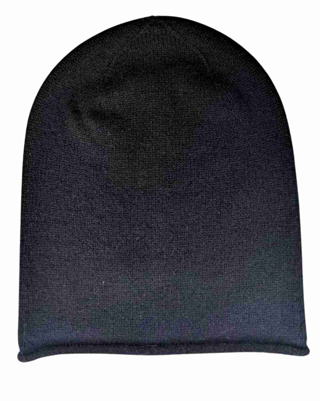 black hat made with pure cashmere, designed in Ireland