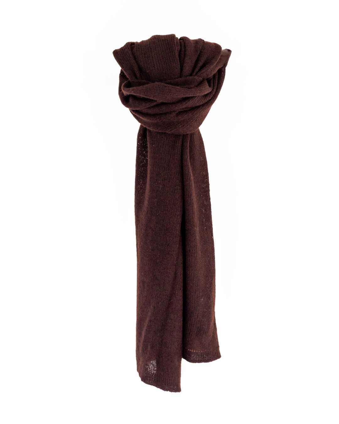 large pure cashmere brown scarf and wrap