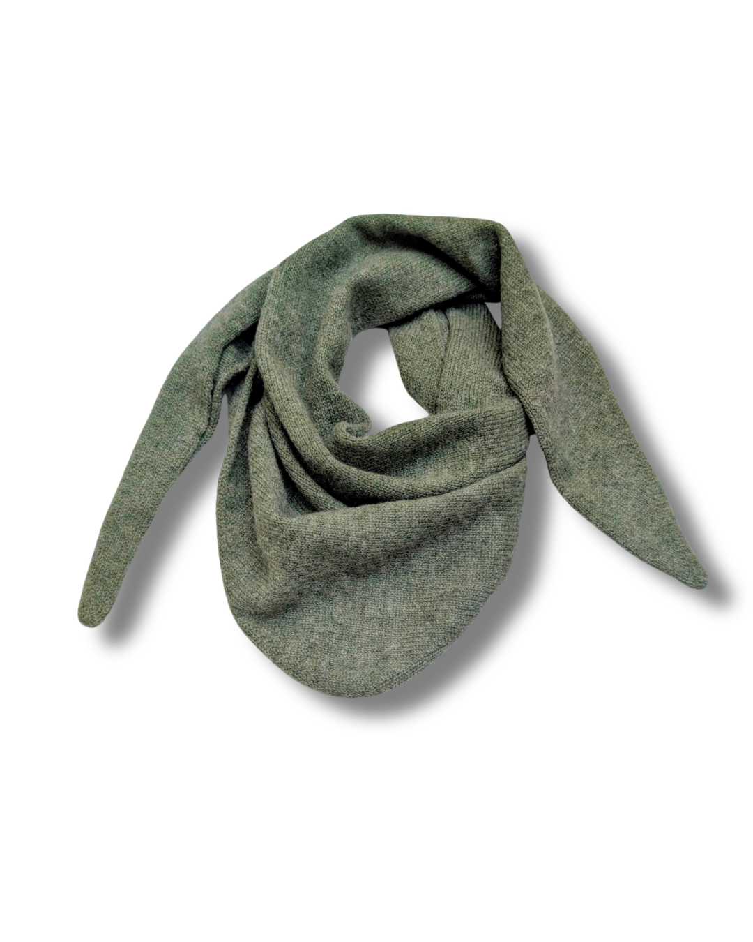 connemrar green pure cashmere bandana neck scarf