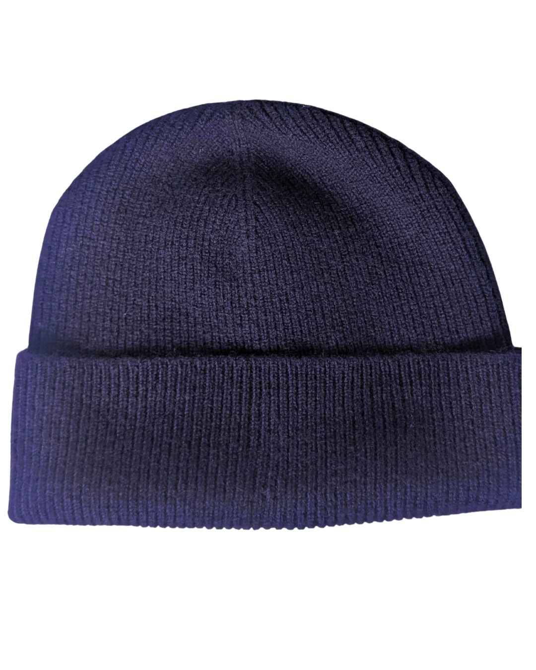 Navy Organic Cashmere Ribbed Hat