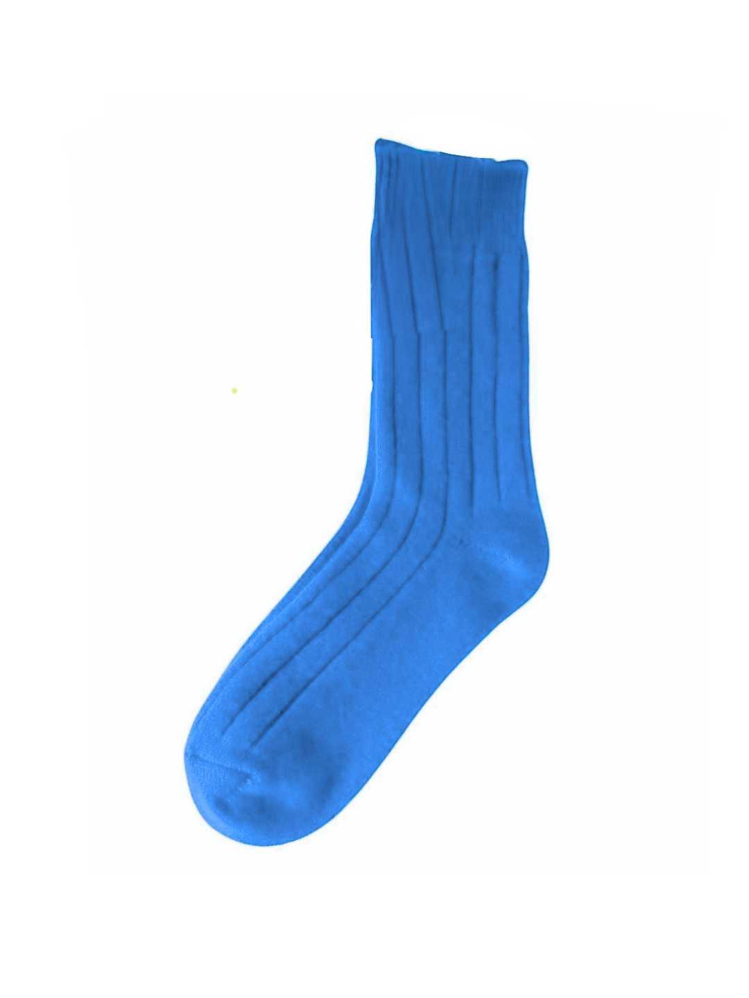 Blue sock in pure cashmere