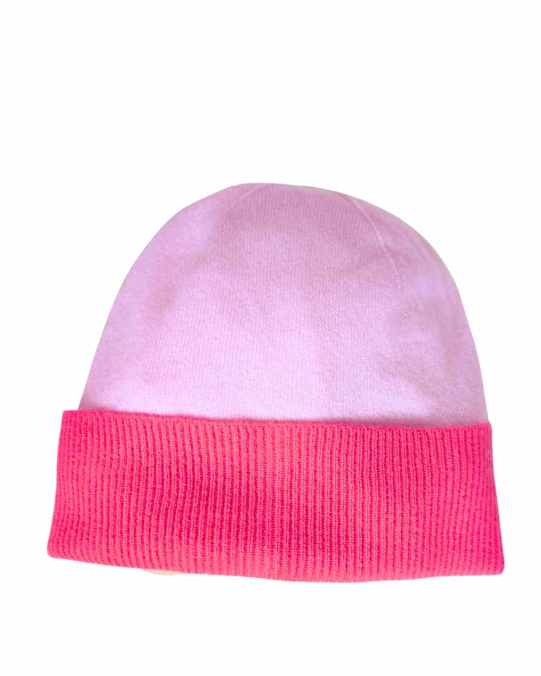 Peony and fuchsia pink organic cashmere hat for women