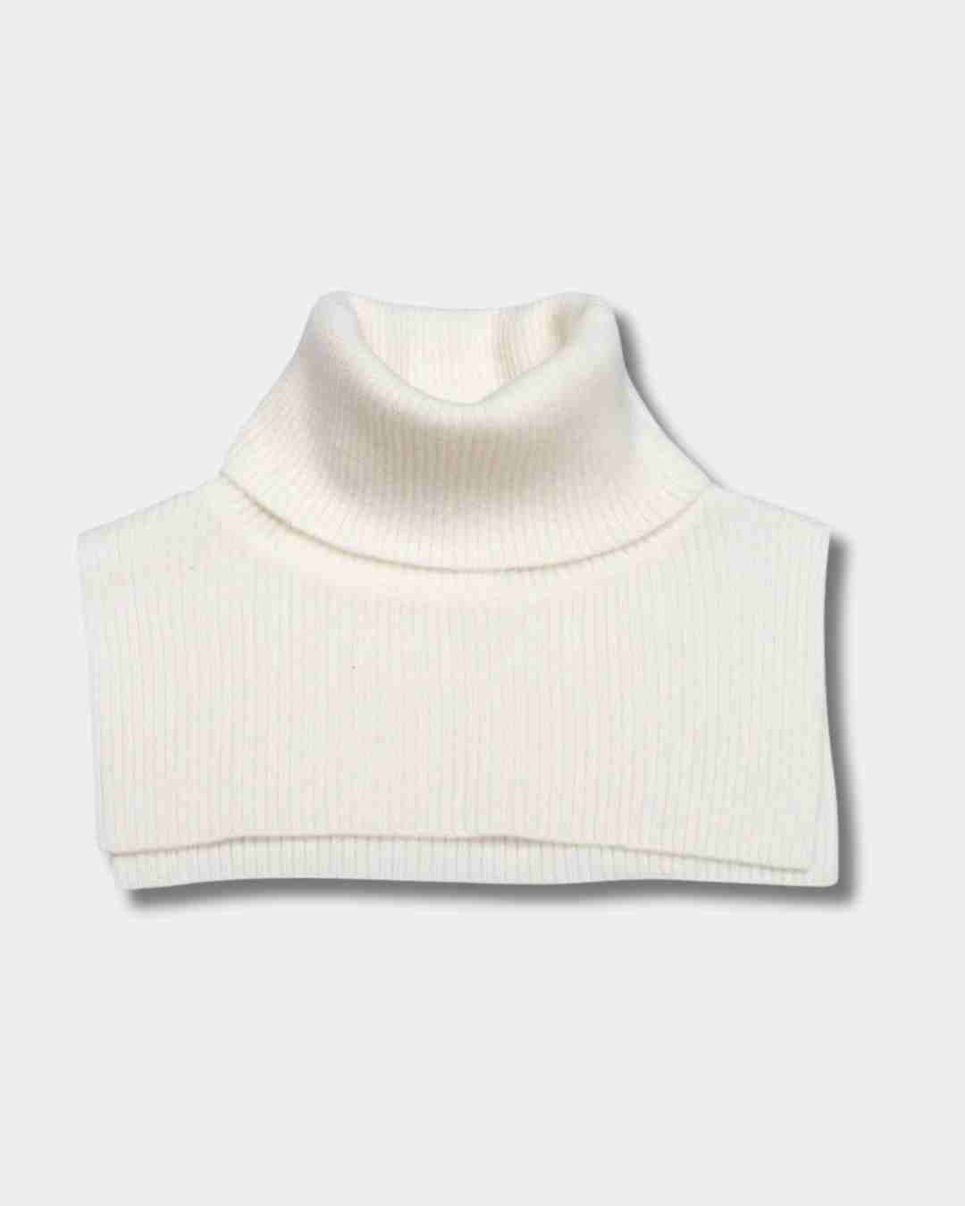 white cashmere roll neck women