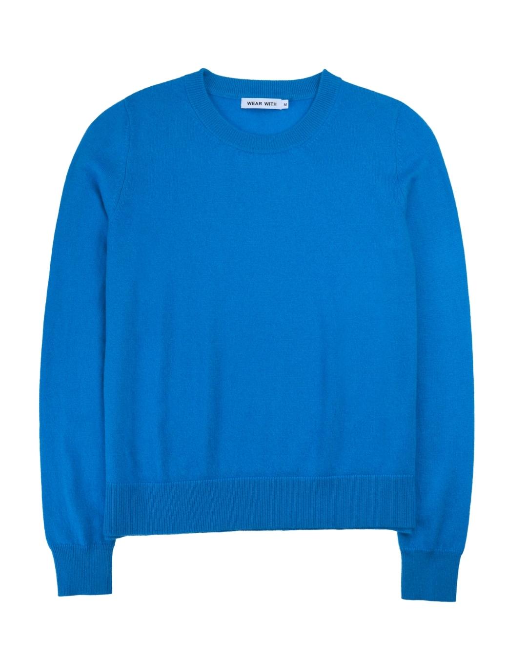 pure azure blue cashmere sweater