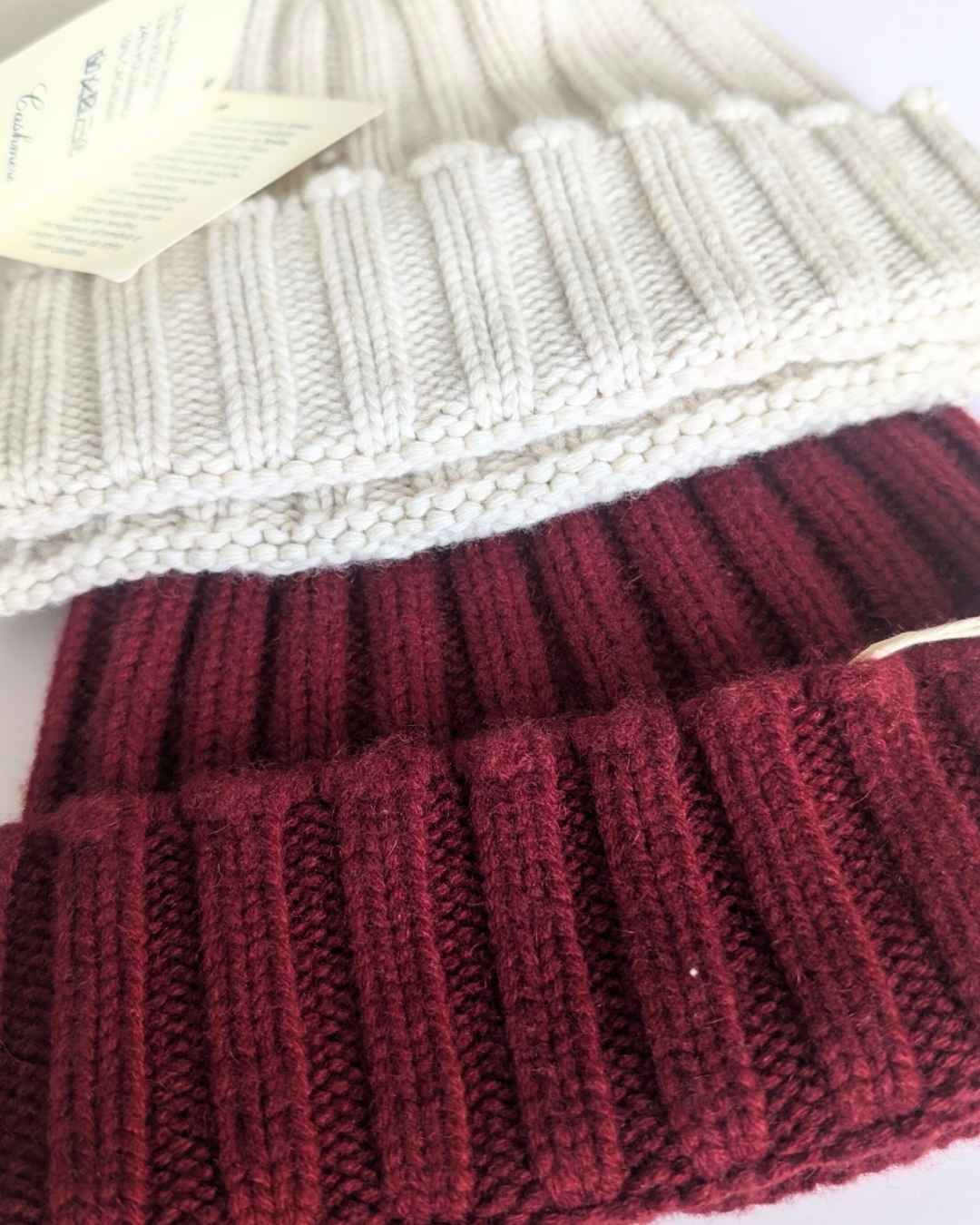 Pure Cashmere Rib Hats - SAMPLE SALE - Wear With Cashmere