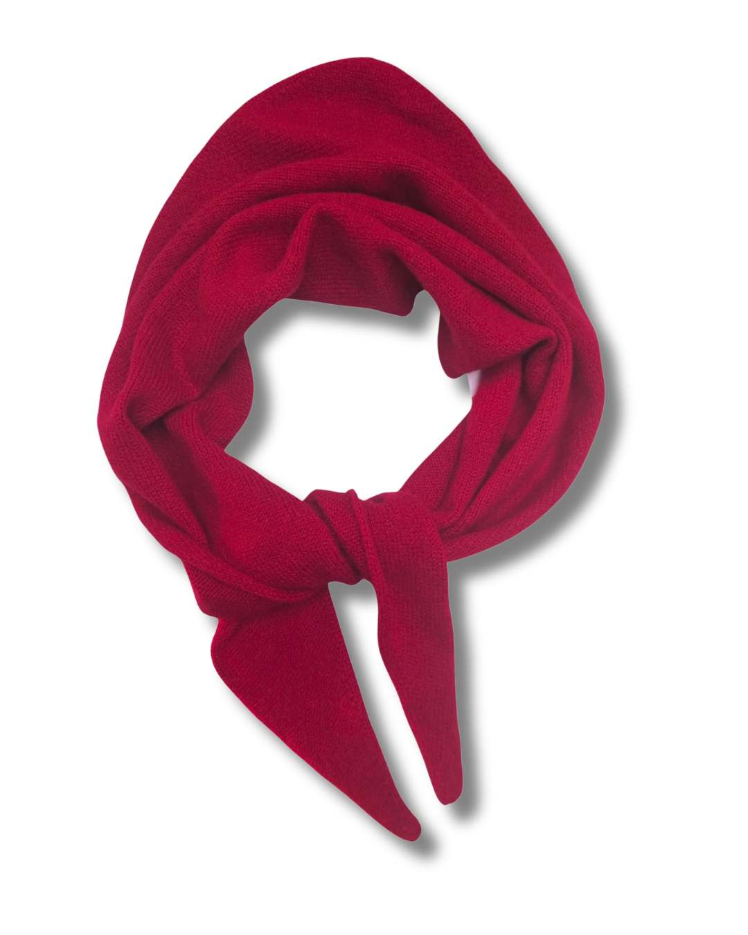 wine irish cashmere neck scarf in a triangle shape