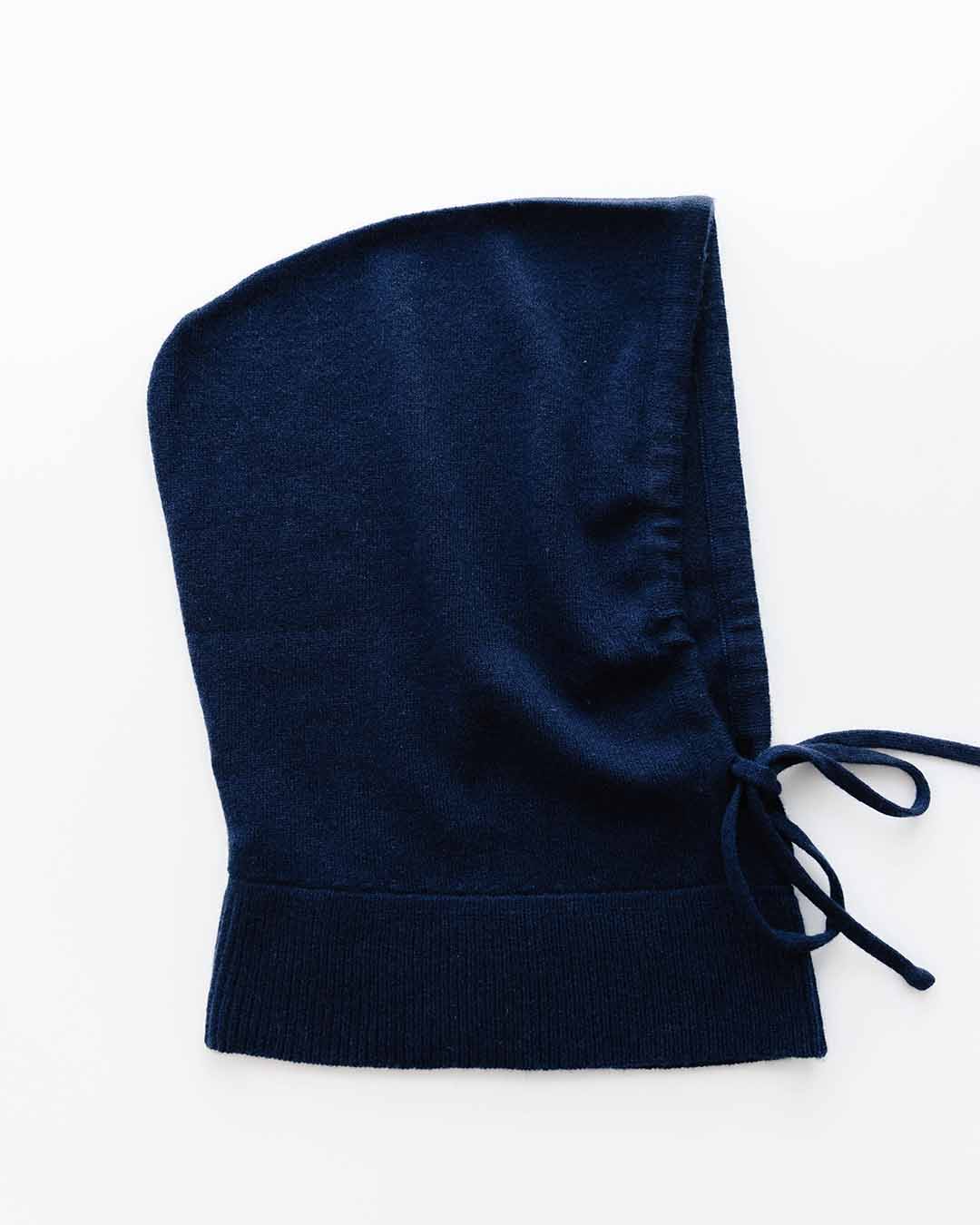 navy cashmere hoodie sweater