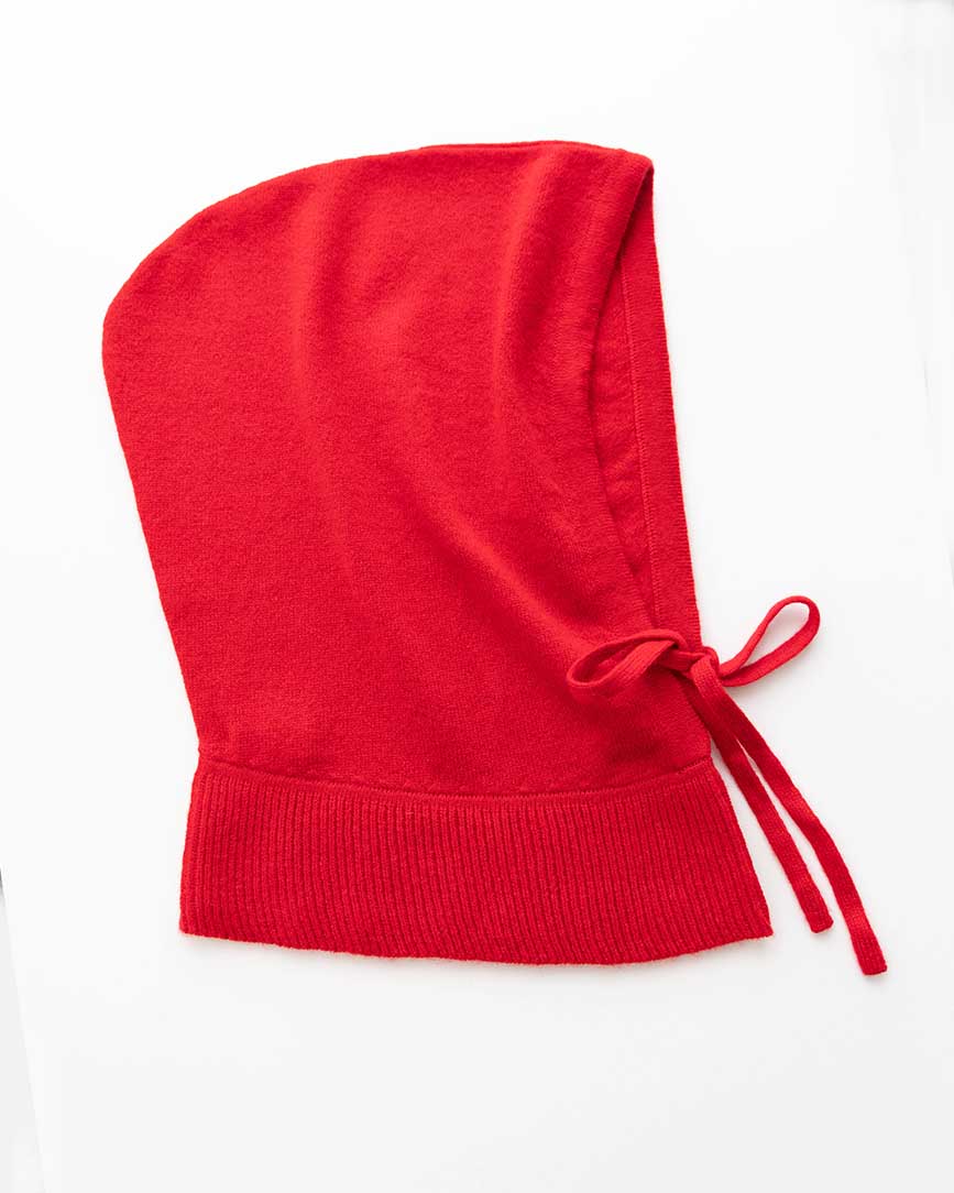 Red sales cashmere hoodie