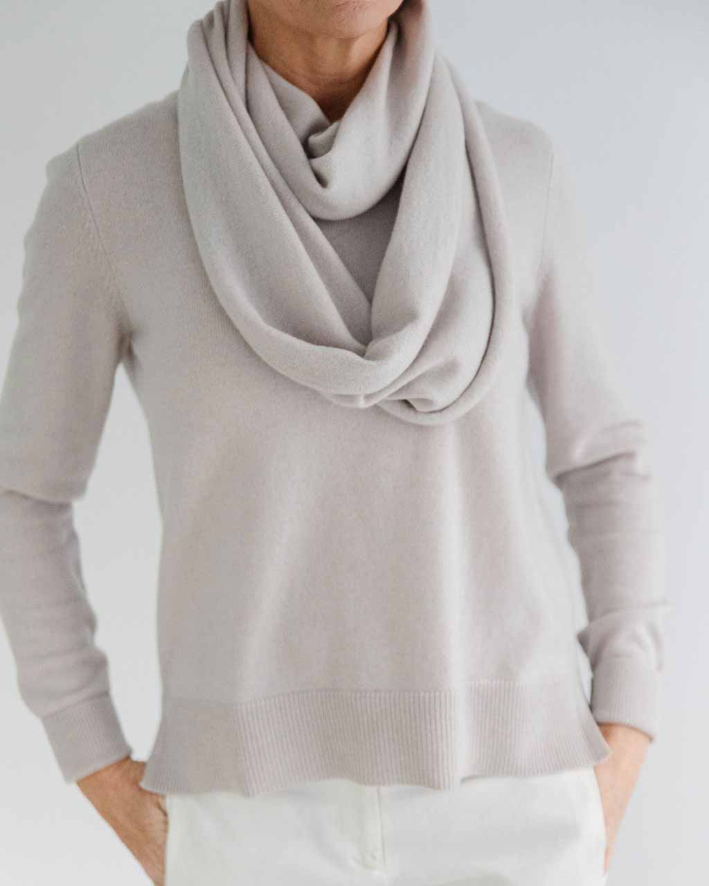 cashmere scarf and cashmere jumper