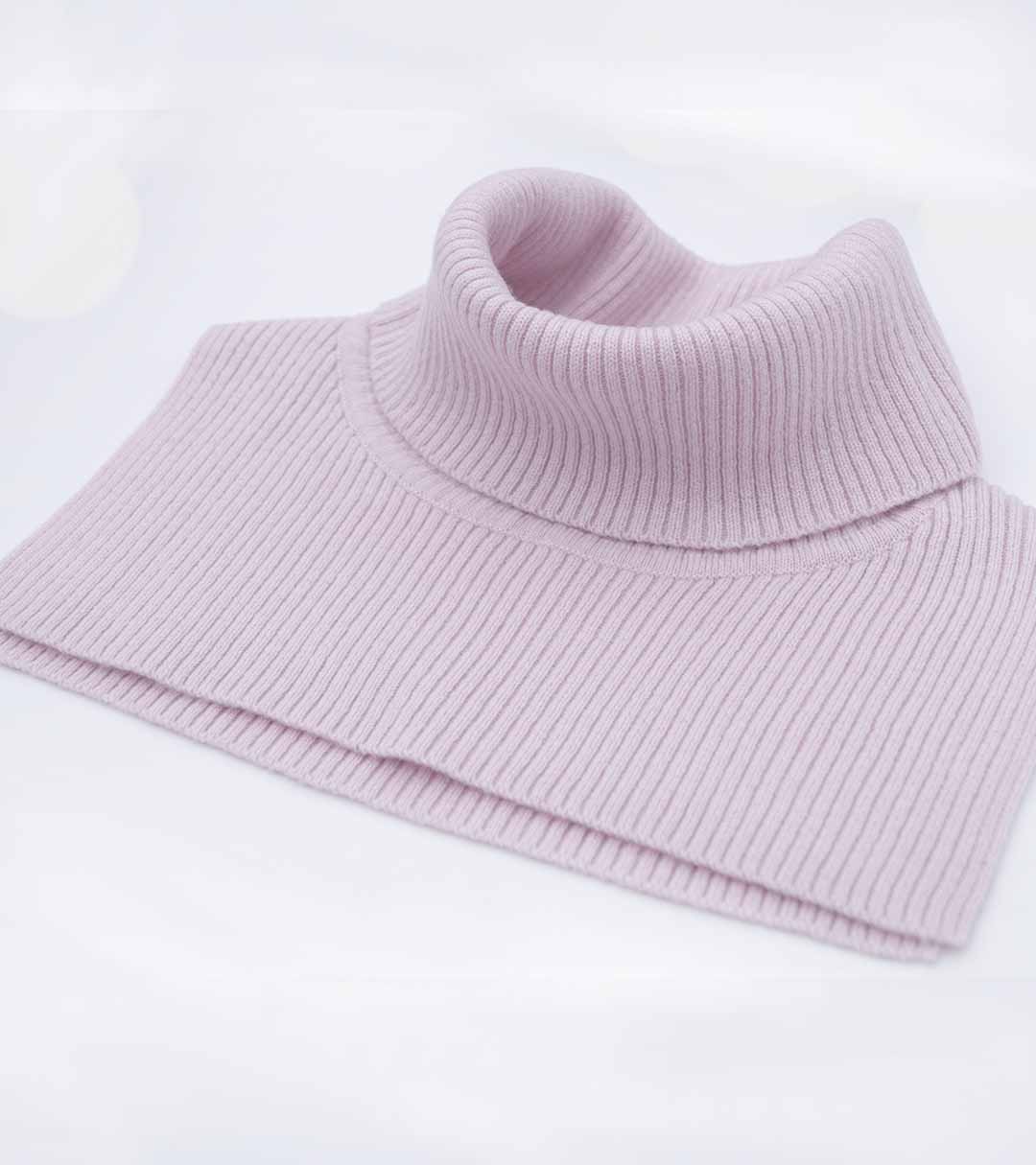 pink cashmere polo neck