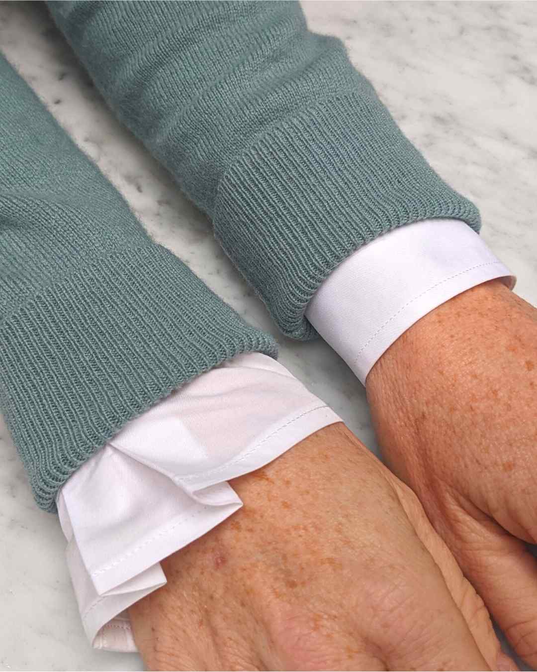 white shirt cuffs